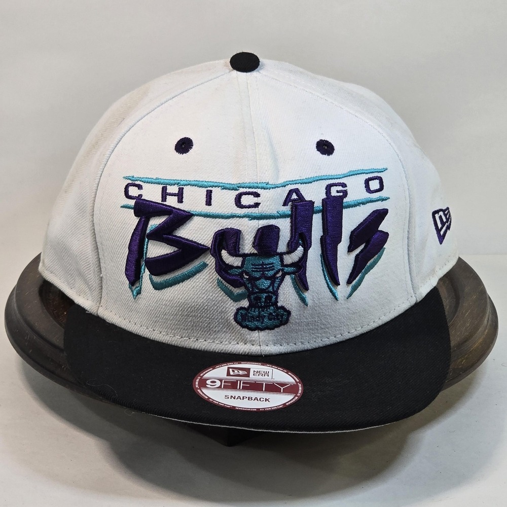 Chicago Bulls Hat Cap Snap Back NBA Basketball White Black Purple Teal New Era